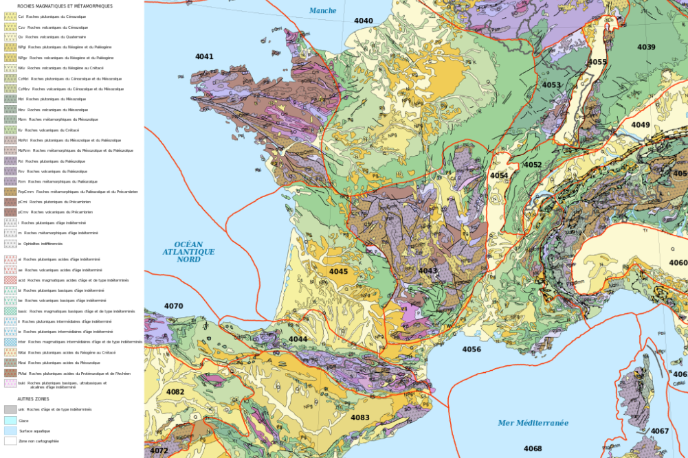 geological map of france