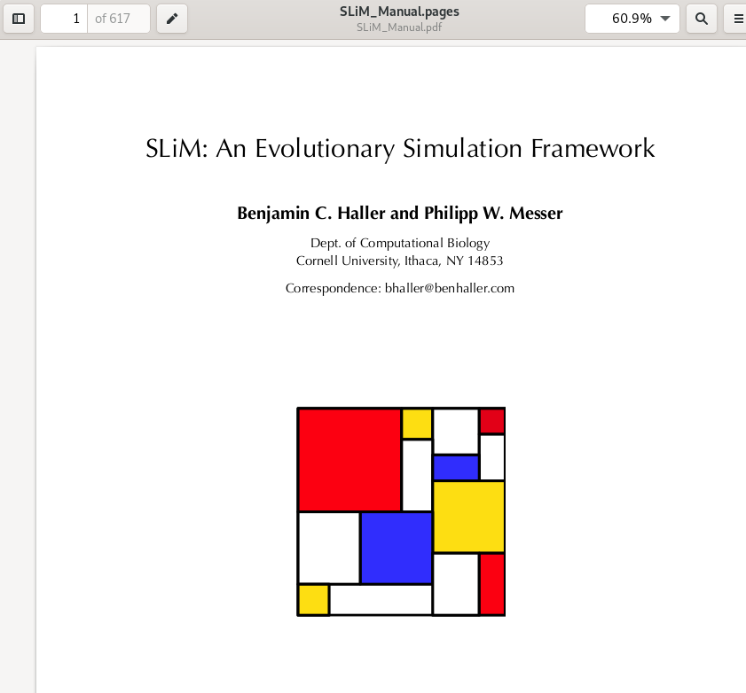 SLiM manual, 619 pages